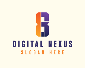 Digit - Digital Tech Number 8 Business logo design