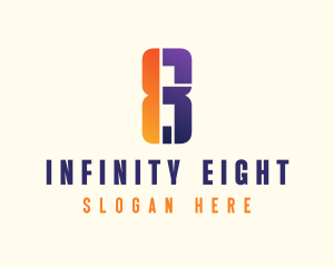 Eight - Digital Tech Number 8 Business logo design
