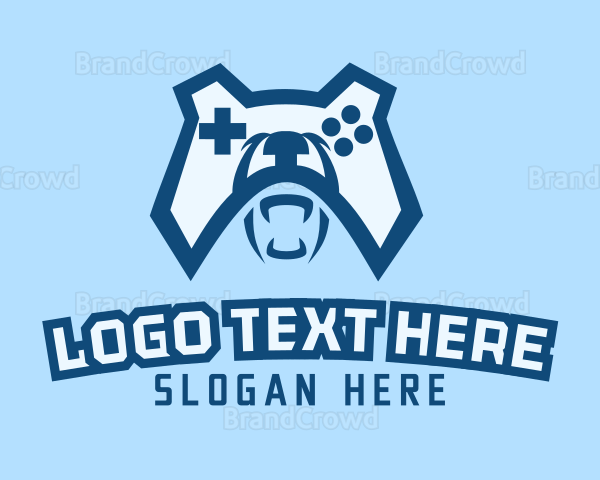 Bear Controller Gaming Avatar Logo