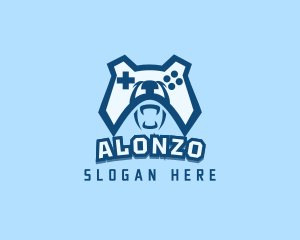 Bear Controller Gaming Avatar logo design