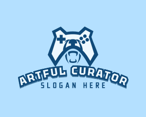 Bear Controller Gaming Avatar logo design