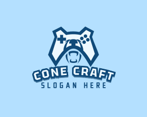 Bear Controller Gaming Avatar logo design