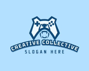 Bear Controller Gaming Avatar logo design