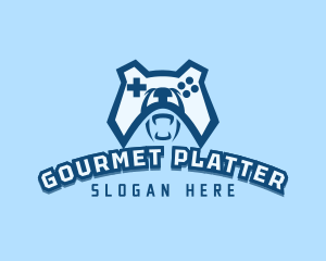 Bear Controller Gaming Avatar logo design