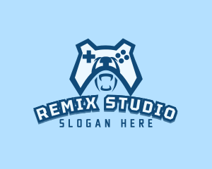 Bear Controller Gaming Avatar logo design