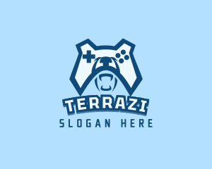 Bear Controller Gaming Avatar logo design