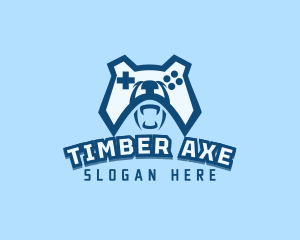 Bear Controller Gaming Avatar logo design