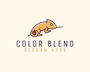 Chameleon - Chameleon Coffee Bean logo design