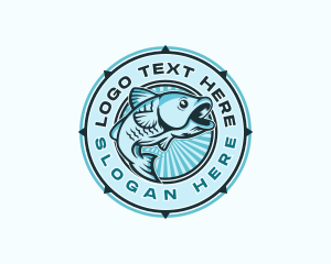 Stirring Wheel - Fish Seafood Market Restaurant logo design