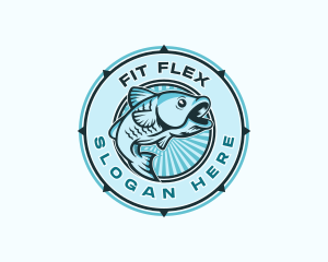 Fish Seafood Market Restaurant Logo