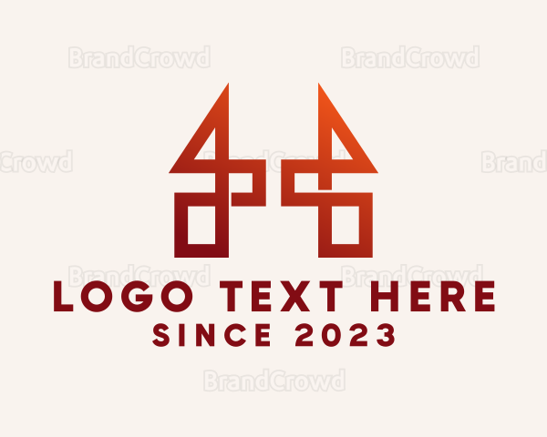 Modern Structure Letter H Logo