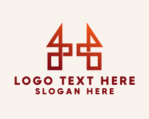 Modern Structure Letter H  Logo