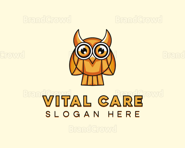 Horned Owl Bird Logo