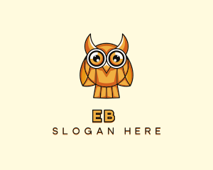 Egyptian - Horned Owl Bird logo design