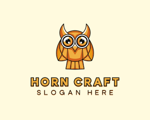 Horned Owl Bird logo design