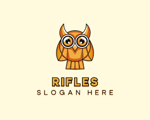 Aviary - Horned Owl Bird logo design