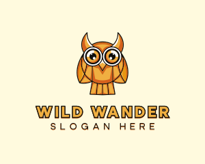 Horned Owl Bird logo design