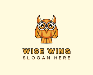 Horned Owl Bird logo design