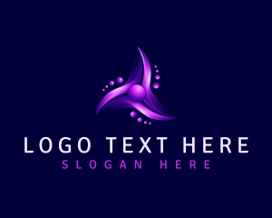 Telecom - Futuristic Tech Waves logo design