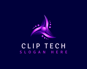 Futuristic Tech Waves logo design