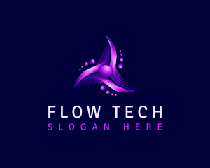 Futuristic Tech Waves logo design