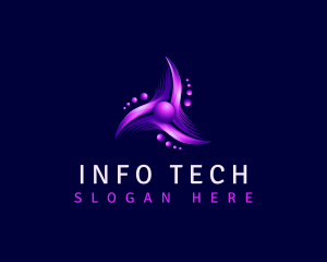 Futuristic Tech Waves logo design