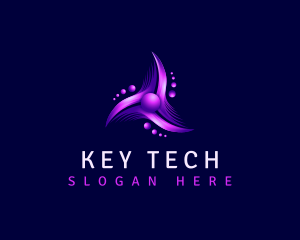 Futuristic Tech Waves logo design