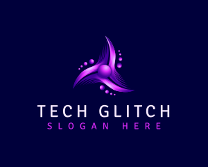 Futuristic Tech Waves logo design