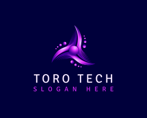 Futuristic Tech Waves logo design