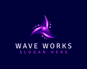 Futuristic Tech Waves logo design