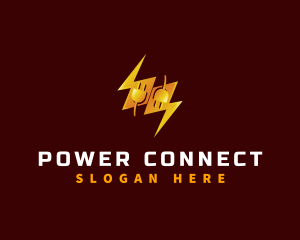 Plug - Plug Lightning Electricity logo design