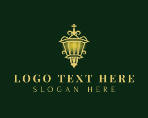 How - Lamp Light Lantern logo design