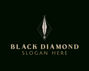 Diamond Feather Stationary logo design