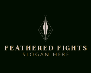 Diamond Feather Stationary logo design