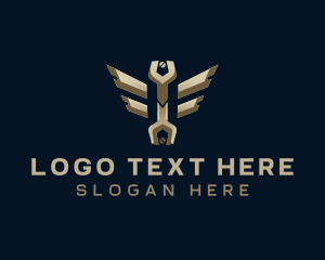 Wrench - Wrench Wing Mechanic logo design
