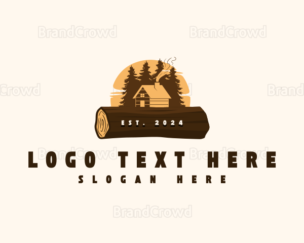 Wood Forest Cabin Logo