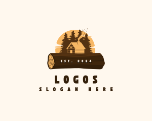 Wood Forest Cabin Logo