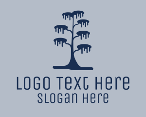 Bio - Frozen Winter Tree logo design