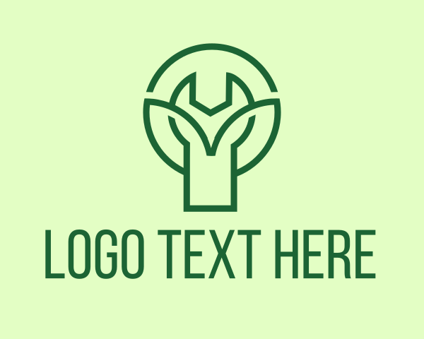 Auto - Green Tree Wrench logo design