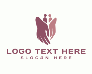 Community Center - Hand People Care logo design