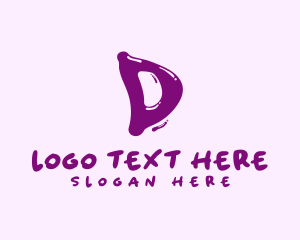 Juice Bar - Liquid Soda Letter D logo design