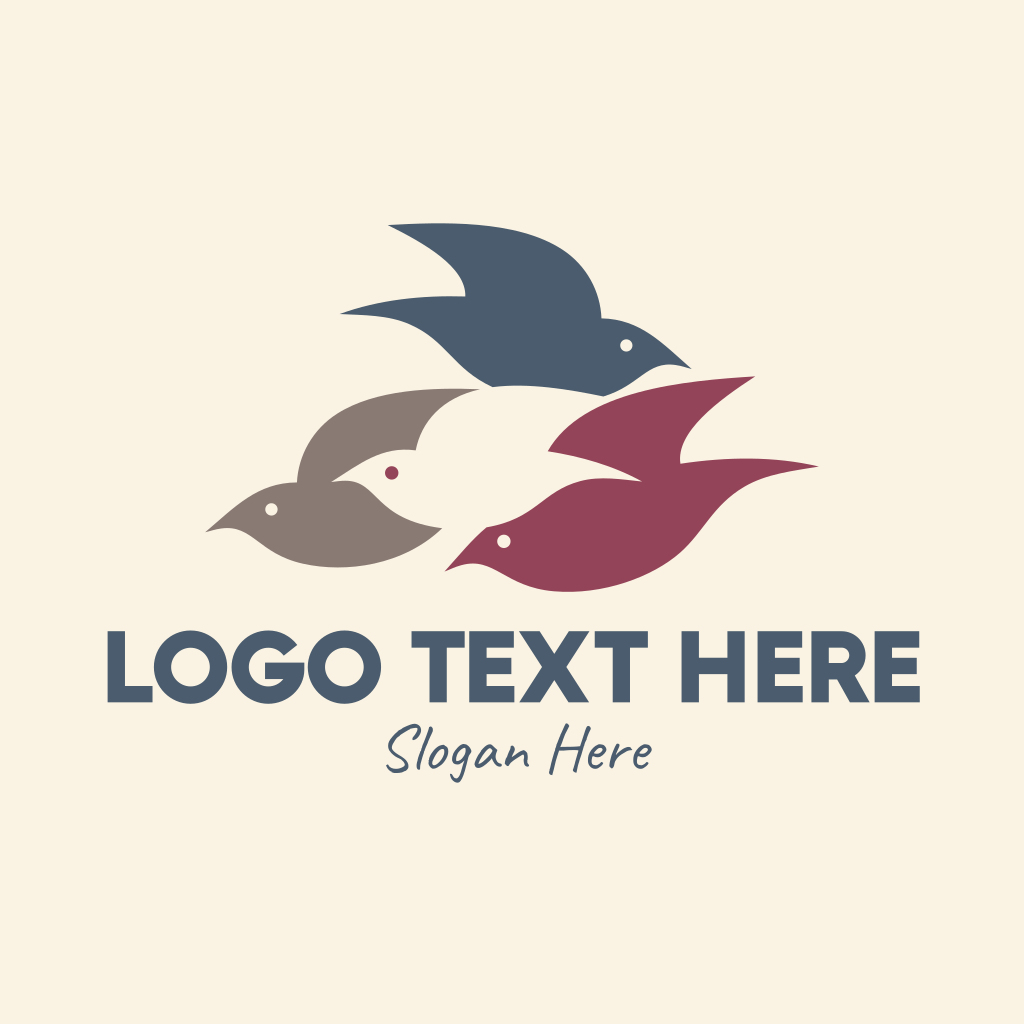 Flying Bird Flock Logo | BrandCrowd Logo Maker