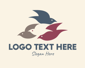 Pet Store - Flying Bird Flock logo design