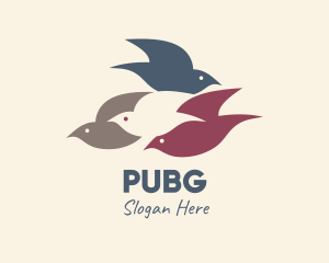 Community - Flying Bird Flock logo design