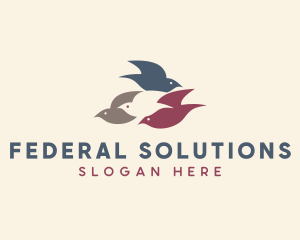 Flying Bird Flock logo design