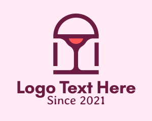 Liquor - Wine Glass Homeware logo design
