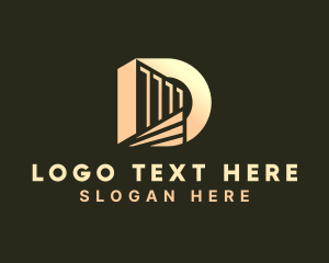 Broker - Property Building Letter D logo design
