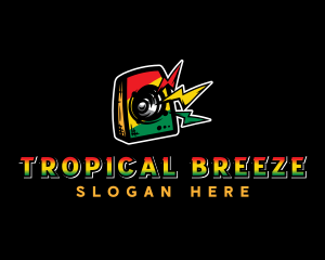 Reggae Music Audio logo design