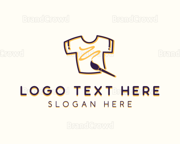 T-shirt Paint Brush Logo