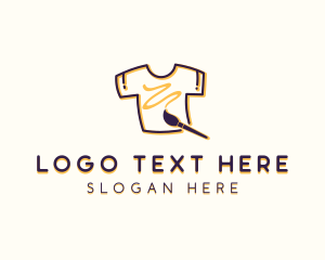 Tee Shirt - T-shirt Paint Brush logo design